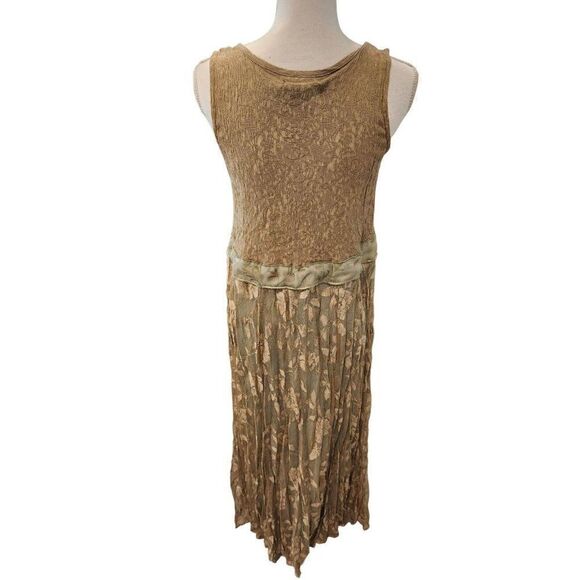 Vintage 90s SA2 Spender Alexis Green Lace Floral Maxi Dress M Fairy Core Faerie - Picture 4 of 5